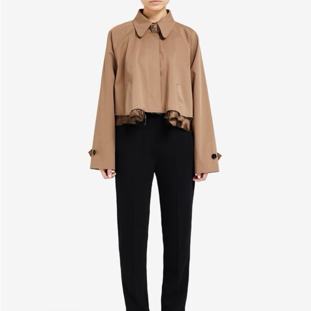 MM6 Masion margiela Raw-Cut Hem Cropped Jacket - Picture 5 of 6
